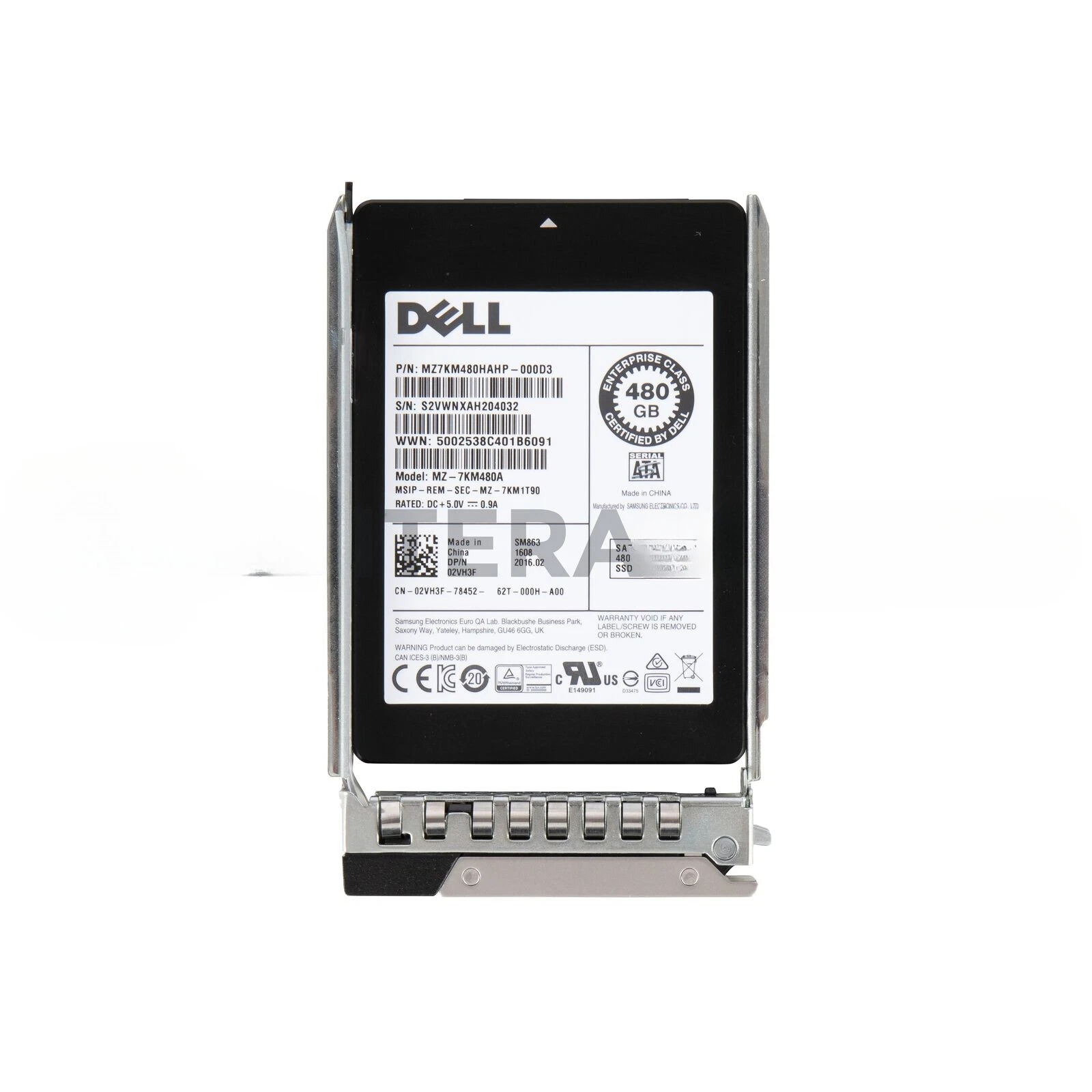 Dell 02VH3F 480GB SATA 6Gb/s MLC Mixed Use 2.5-inch Solid State Drive